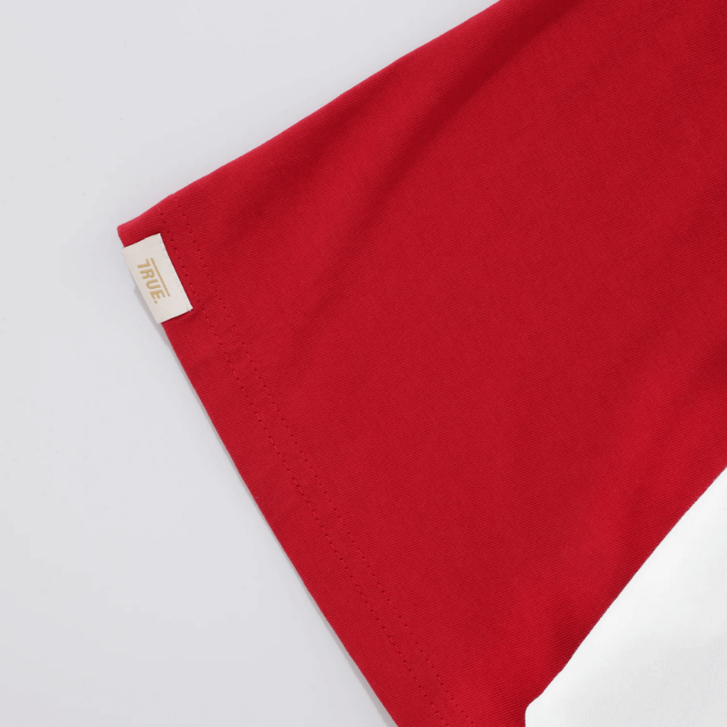 TRUE RETRO RANGLAN CAMISETA BOXY BLANCA ROJO