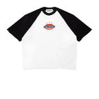 TRUE RETRO RANGLAN CAMISETA BOXY BLANCA NEGRO