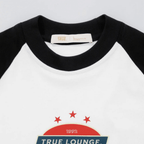 TRUE RETRO RANGLAN CAMISETA BOXY BLANCA NEGRO