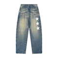 TRUE LOUNGE PRINTED DENIM JEAN PANTALON AZUL