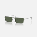 GAFAS RAYBAN EMY BIO-BASED LENTE VERDE OSCURO MARCO PLATA
