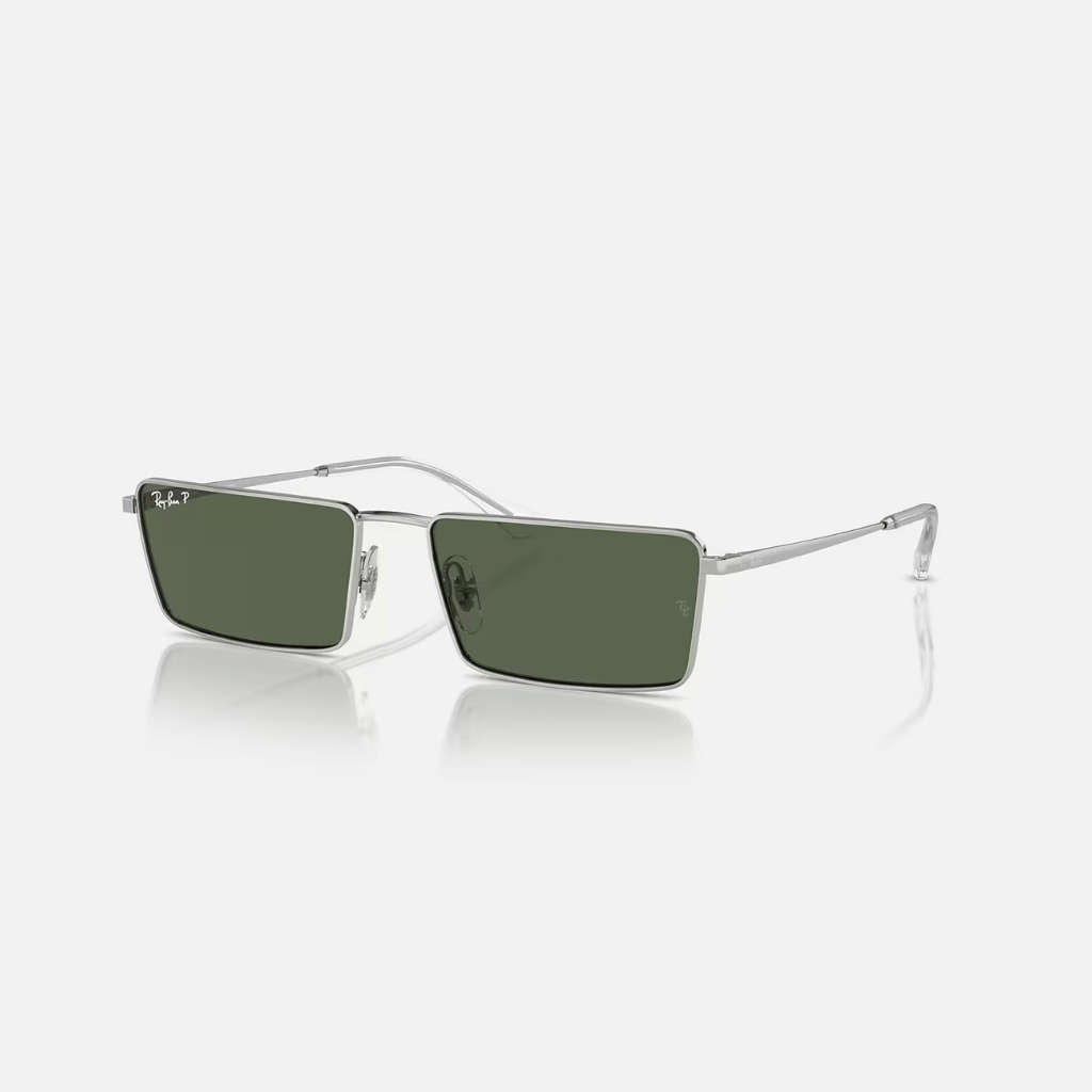 GAFAS RAYBAN EMY BIO-BASED LENTE VERDE OSCURO MARCO PLATA