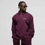 MONOIC TIMELESS V2 SACO QUARTER ZIP OVERSIZED VINOTINTO