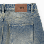 TRUE LOUNGE PRINTED DENIM JEAN PANTALON AZUL