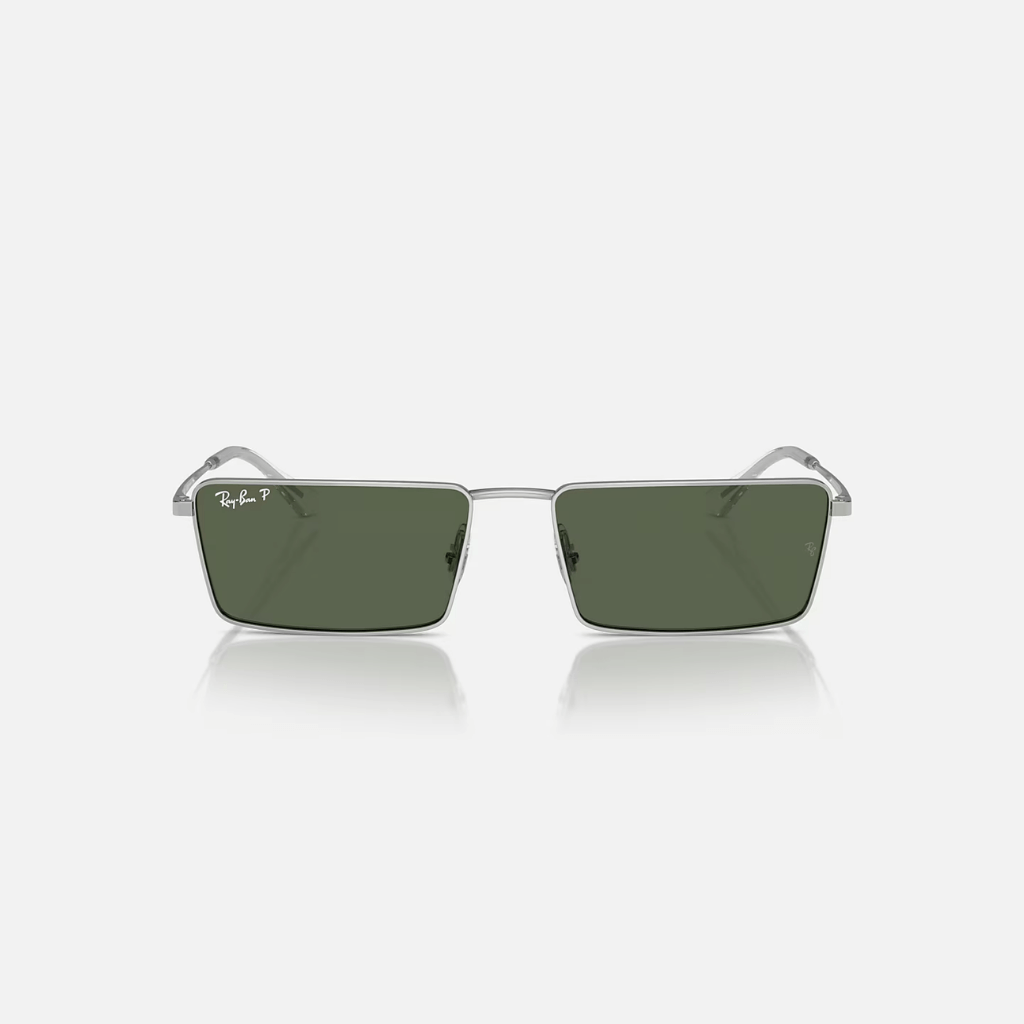 GAFAS RAYBAN EMY BIO-BASED LENTE VERDE OSCURO MARCO PLATA