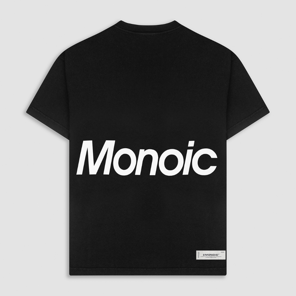 MONOIC TIMELESS V2 CAMISETA LOGO OVERSIZED NEGRA