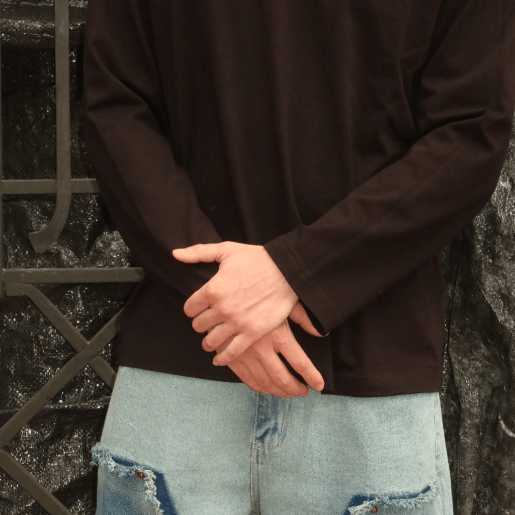 SINNERS LES MACONS LONG SLEEVE CAMISETA BASICA MANGA LARGA NEGRA