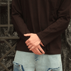 SINNERS LES MACONS LONG SLEEVE CAMISETA BASICA MANGA LARGA NEGRA