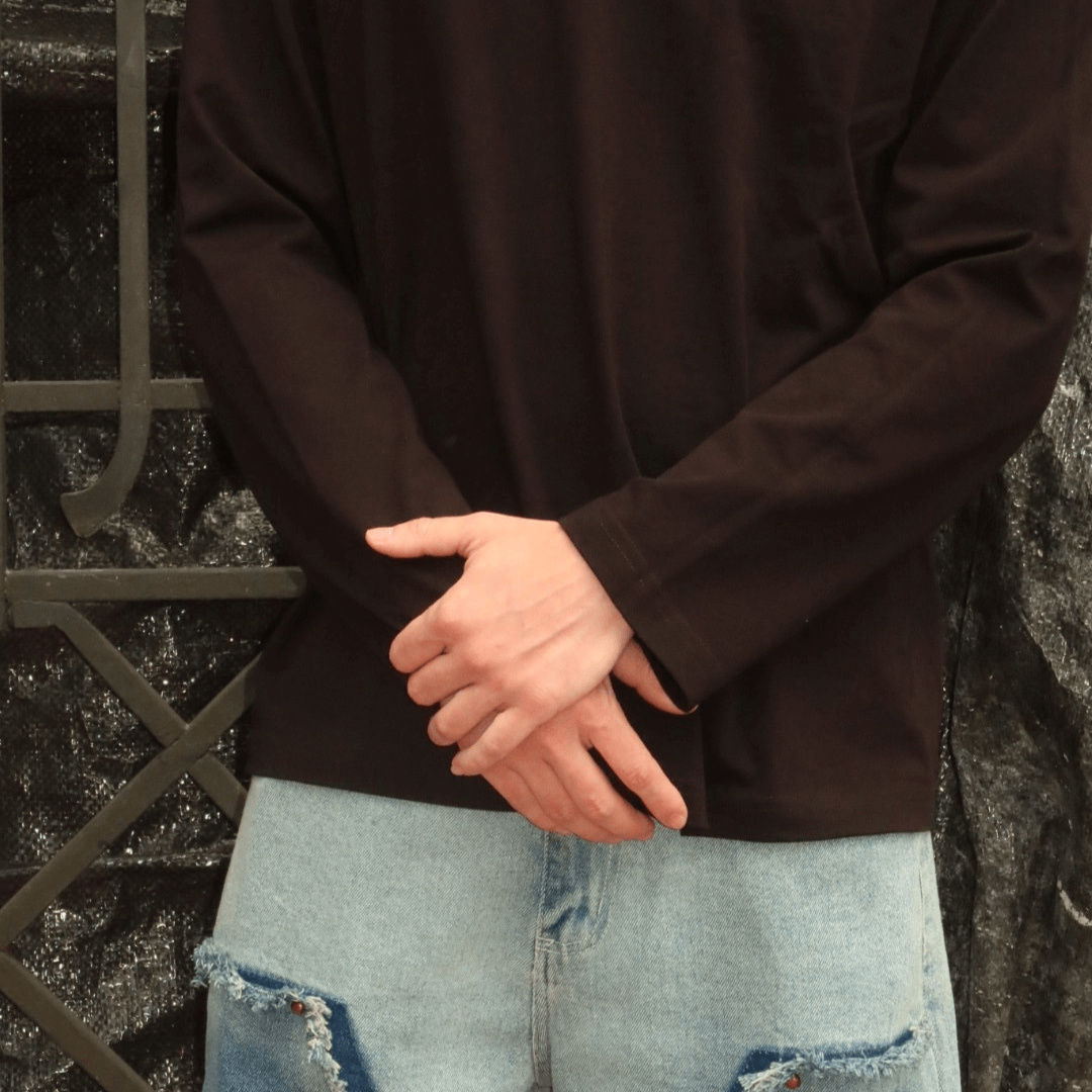 SINNERS LES MACONS LONG SLEEVE CAMISETA BASICA MANGA LARGA NEGRA
