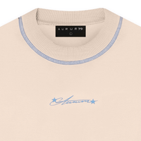 AURUM RACING STARS CAMISETA SIGNATURE BLUE SEAMS BEIGE