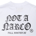 SINNERS NOT A NARCO FW25 CAMISETA BOXY BLANCA