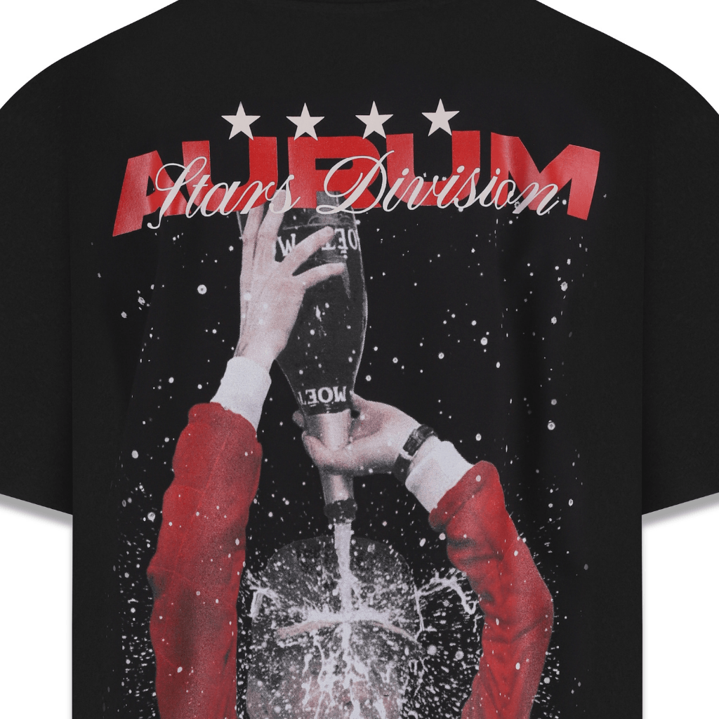 AURUM STARS II CHAMPAGNE CAMISETA OVERSIZED NEGROS