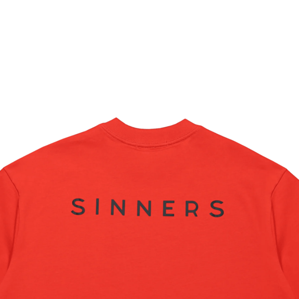 SINNERS FW25 SINNERS FW25 LOGO CAMISETA OVERSIZE NARANJA