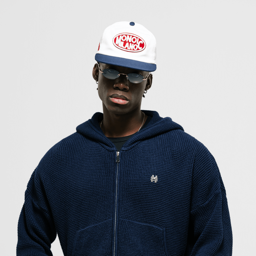 MONOIC TUTTO BENE 2 GORRA AJUSTABLE MILANO CREMA Y ROJO