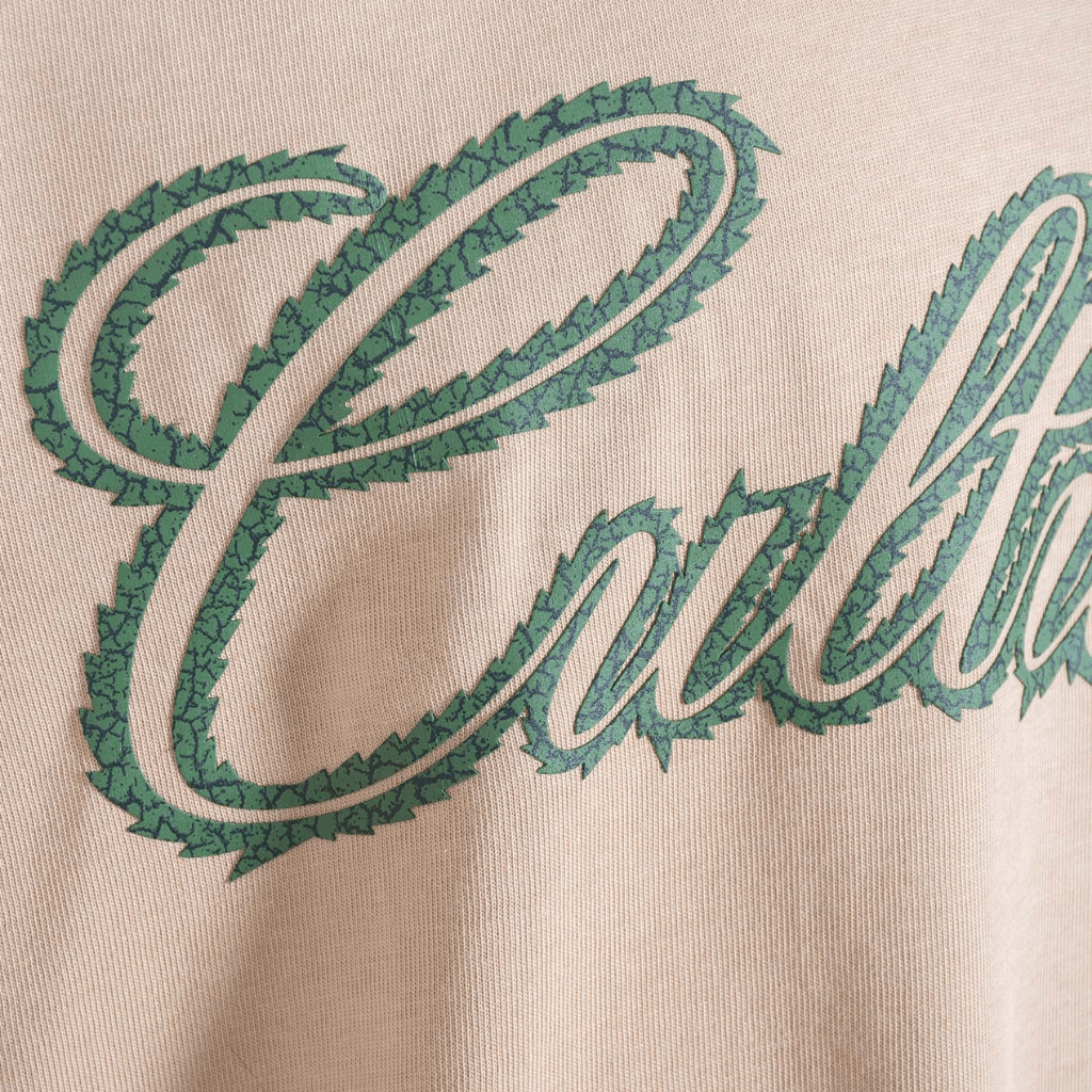 CULTURE WISE PASS THE LOVE CAMISETA OVERSIZED CAMEL WEED CURSIVE LOGO