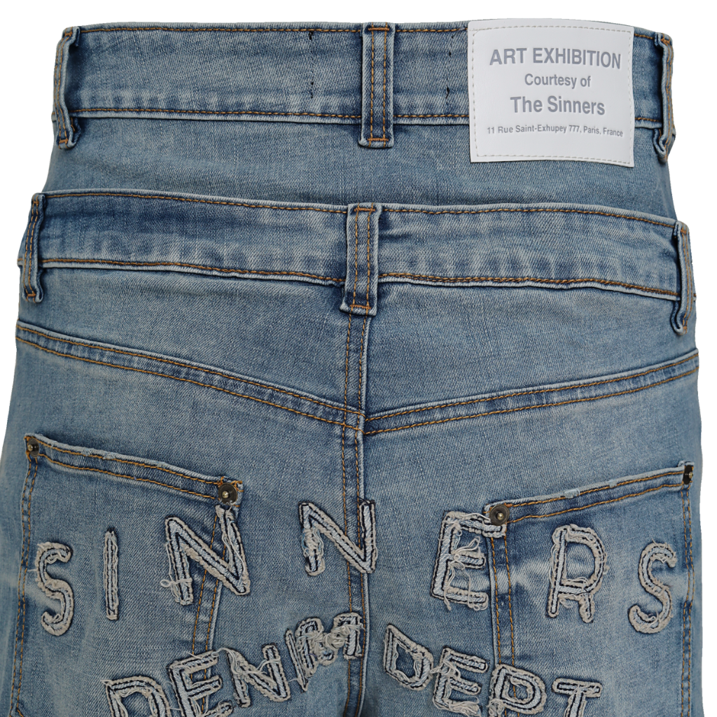 SINNERS FW25 DOUBLE FLARED BLUE JEANS