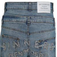 SINNERS FW25 DOUBLE FLARED BLUE JEANS