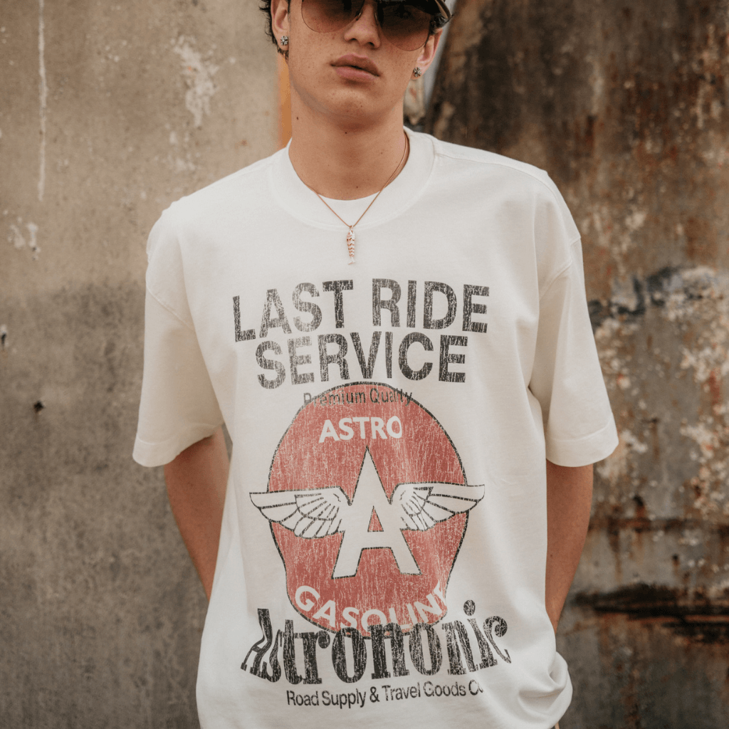 ASTRONOMIC CAN I GET A RIDE? GASOLINE CAMISETA OVERSIZED BLANCA