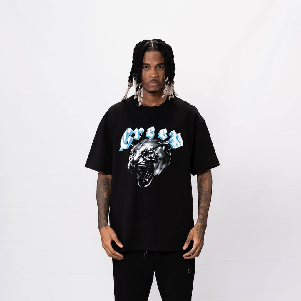 CREEP BRAND CHROME PANTERA CAMISETA NEGRA