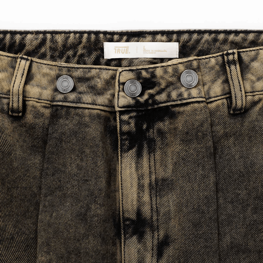 TRUE LOUNGE PRINTED DENIM JEAN PANTALON CAFE