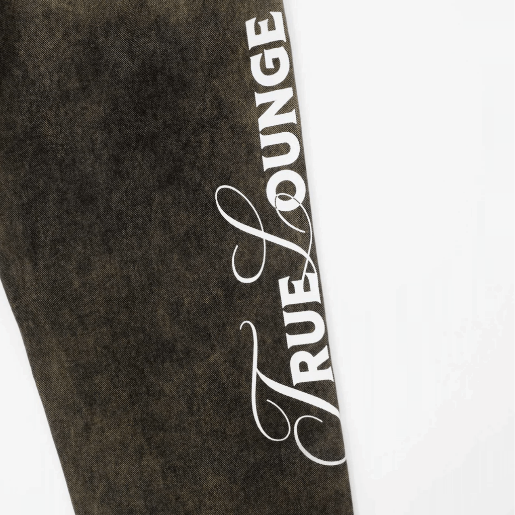 TRUE LOUNGE PRINTED DENIM JEAN PANTALON CAFE