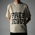 SINNERS FREE JESUS CAMISETA OVERSIZE BEIGE