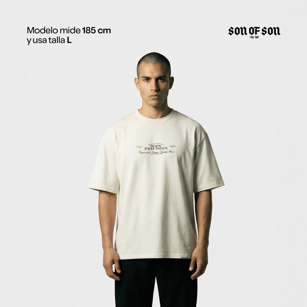 SON OF SON DALLAS TEXAS WINCHESTER CAMISETA OVERSIZED BEIGE