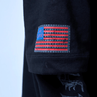 SINNERS CAMISETA DOBLE MANGA NEGRA POLIZIA NEGRA