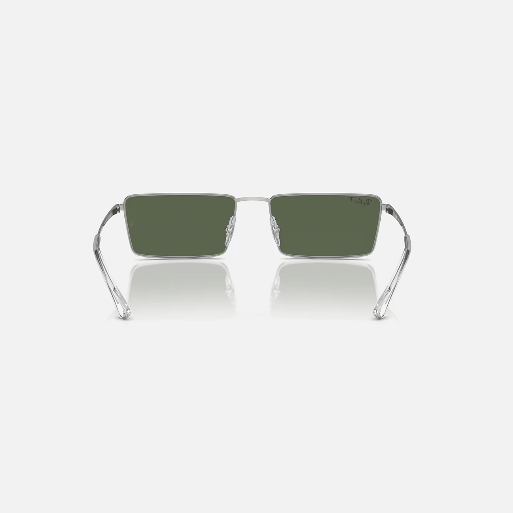 GAFAS RAYBAN EMY BIO-BASED LENTE VERDE OSCURO MARCO PLATA