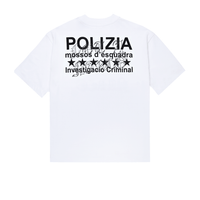 SINNERS POLIZIA CAMISETA OVERSIZED BLANCA