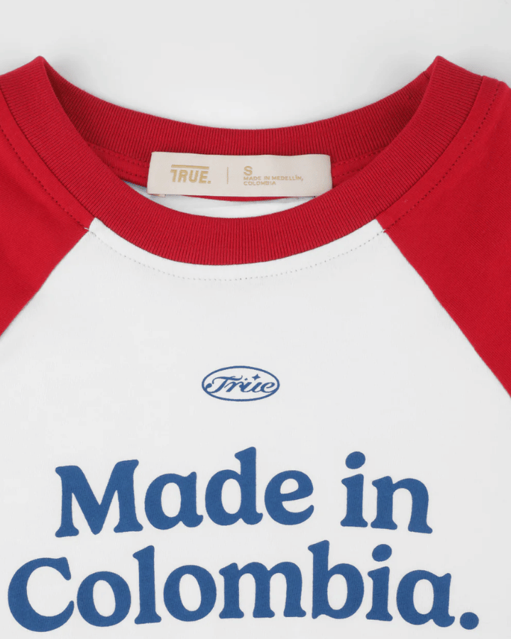 TRUE COLOMBIA BABY TEE ROJO