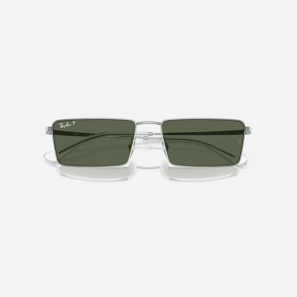 GAFAS RAYBAN EMY BIO-BASED LENTE VERDE OSCURO MARCO PLATA