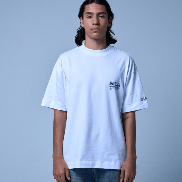 SINNERS POLIZIA CAMISETA OVERSIZED BLANCA