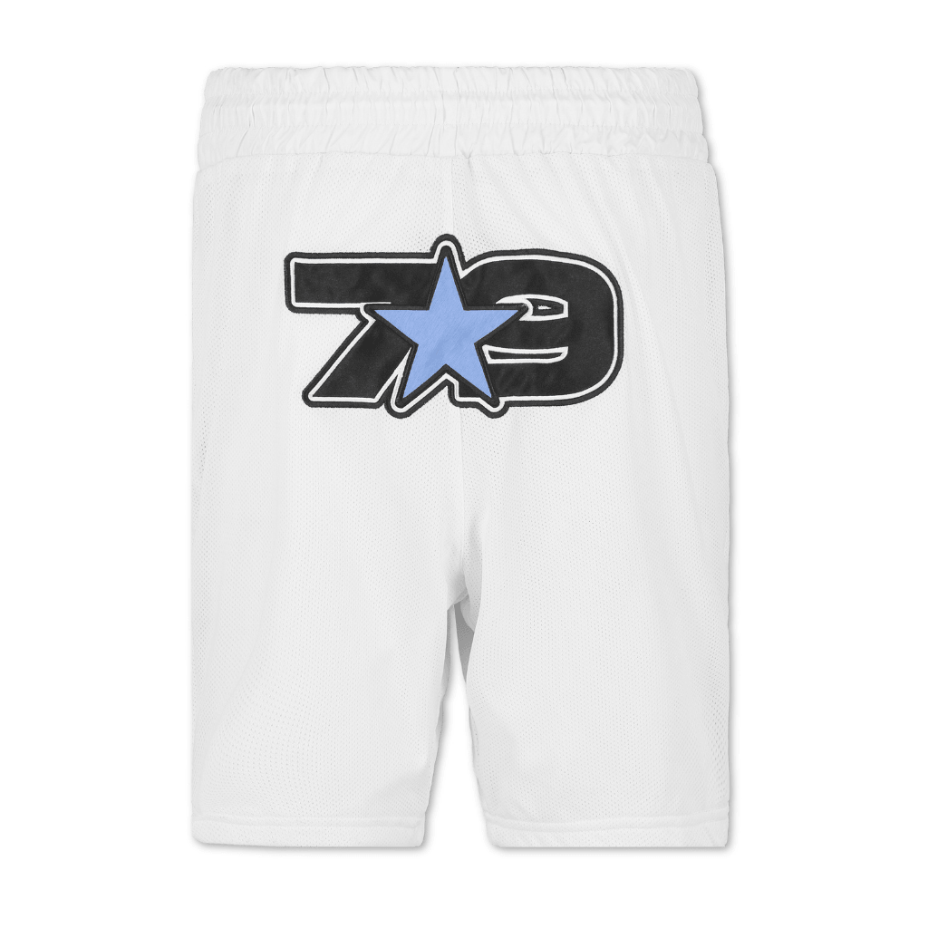 AURUM STARS II STAR PATCH SHORT SHORTS LOOSE FIT BLANCOS