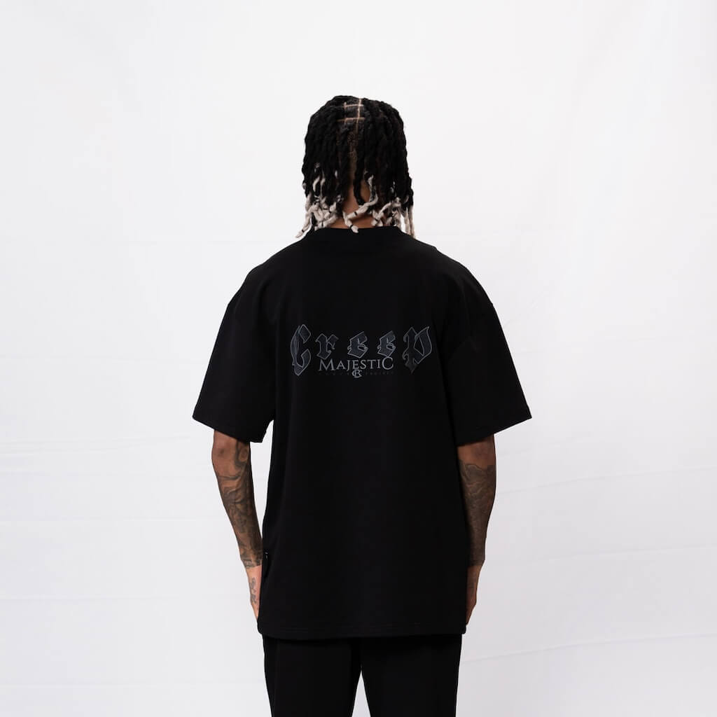 CREEP BRAND CHROME PANTERA CAMISETA NEGRA