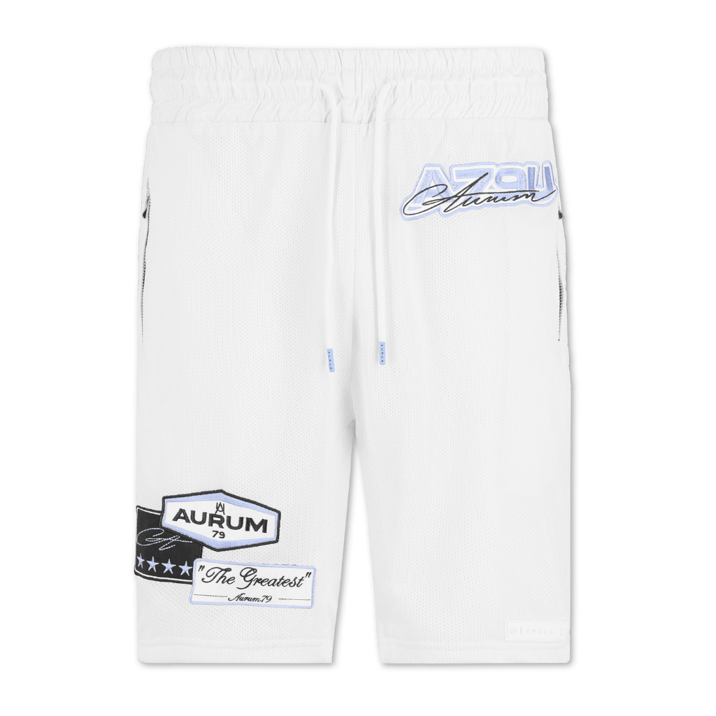 AURUM STARS II STAR PATCH SHORT SHORTS LOOSE FIT BLANCOS