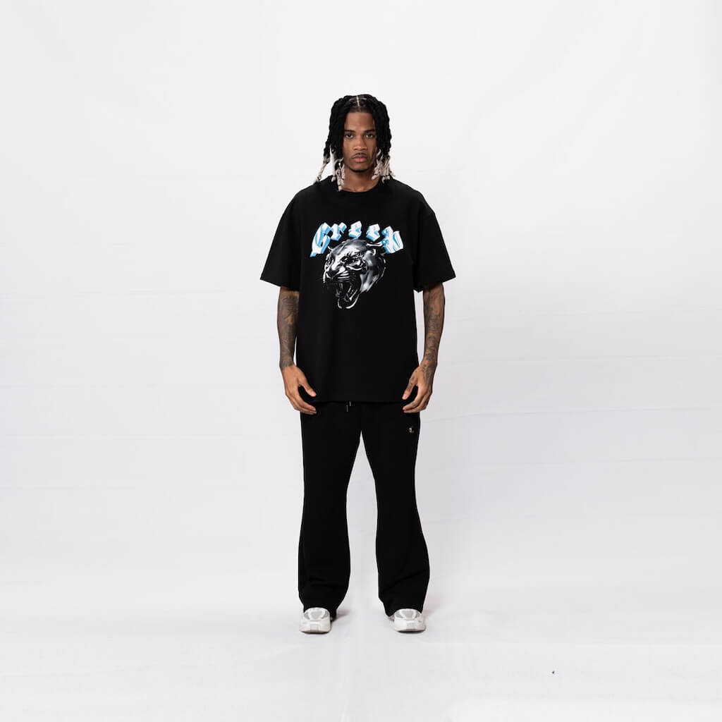 CREEP BRAND CHROME PANTERA CAMISETA NEGRA
