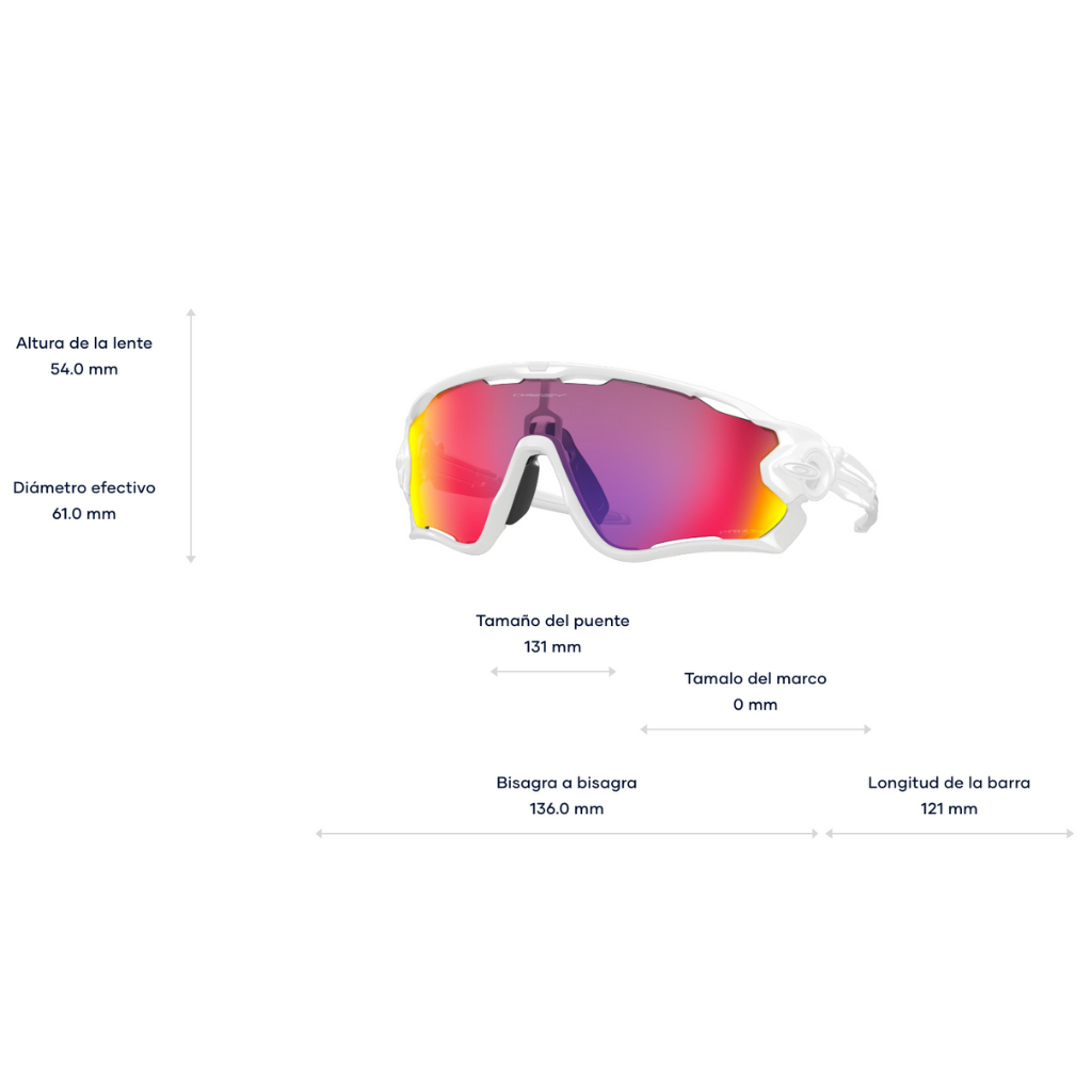 GAFAS OAKLEY JAWBREAKER BLANCAS LENTE ROJO PRIZM