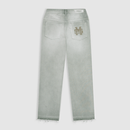 MONOIC TUTTO BENE I FLARED JEANS VERDE OLIVA DESGASTADO