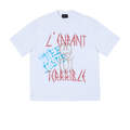 SINNERS FREE JESUS L'ENFANT MONOGRAM CAMISETA OVERSIZE BLANCA