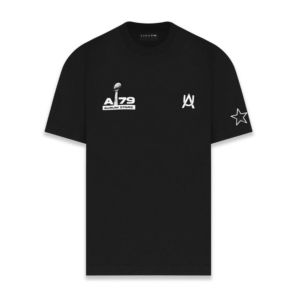 AURUM STARS I ELITE PERFORMANCE CAMISETA OVERSIZED NEGRA