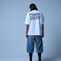 SINNERS POLIZIA CAMISETA OVERSIZED BLANCA
