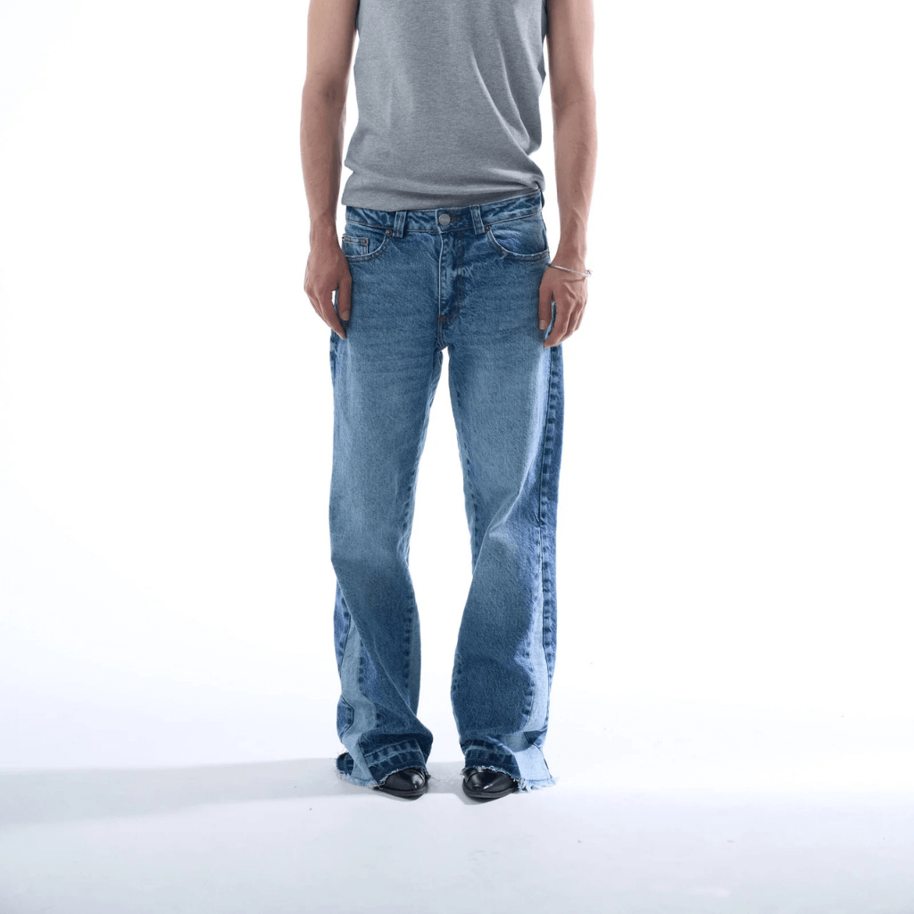 SINNERS EMBROIREDED FLARED JEANS