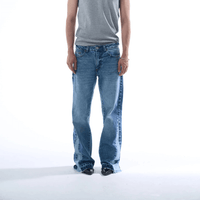 SINNERS EMBROIREDED FLARED JEANS