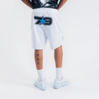 AURUM STARS II STAR PATCH SHORT SHORTS LOOSE FIT BLANCOS