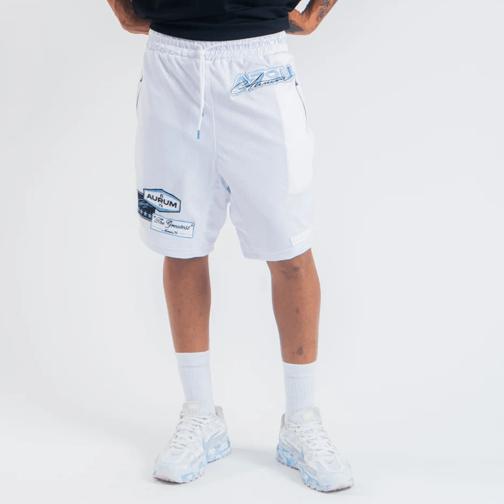 AURUM STARS II STAR PATCH SHORT SHORTS LOOSE FIT BLANCOS