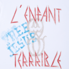 SINNERS FREE JESUS L'ENFANT MONOGRAM CAMISETA OVERSIZE BLANCA