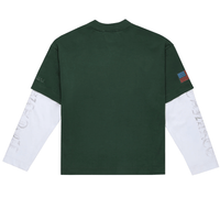 SINNERS CAMISETA DOBLE MANGA BLANCA POLIZIA VERDE