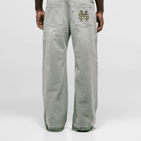 MONOIC TUTTO BENE I FLARED JEANS VERDE OLIVA DESGASTADO