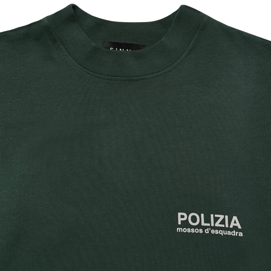 SINNERS CAMISETA DOBLE MANGA BLANCA POLIZIA VERDE